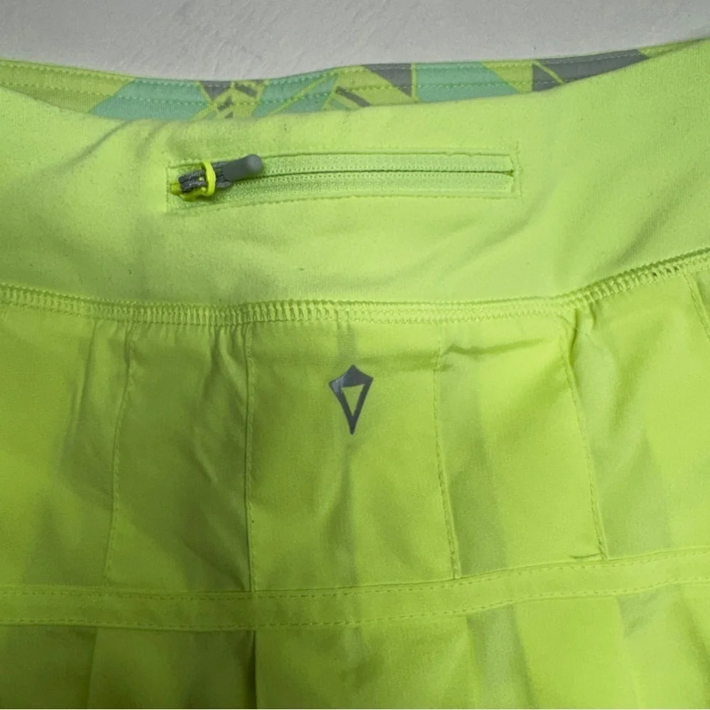 Ivivva girls skort size 12 Neon Yellow Layered Skirt
